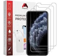 Mobitel Lot de 3 films de protection d'écran pour iPhone X, iPhone XS, et iPhone 11 Pro, dureté 9H 5,8", protection en verre trempé, anti-rayures, anti-bulles, installation facile