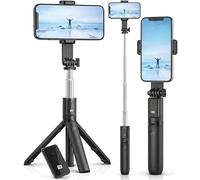 Mobitel Perche à selfie Bluetooth avec télécommande, rotation à 360°, support de téléphone pliable et extensible pour iPhone, Samsung et autres smartphones, parfait pour TikTok Vlogging et voyage