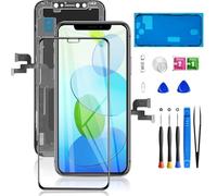 Mobkitfp pour iPhone X Display 5.8 "Remplacement de l'écran du numériseur LCD avec 3D Touch & Face ID pour A1865/A1901/A1902 avec Outil de réparation + adhésif étanche