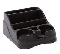 Moblorg Petite Console Centrale pour Voitures, camions, monospaces, SUV, Organiseur de véhicule, Porte-gobelets, Plastique recyclé, fabriquée aux États-Unis (Noir)