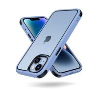 MobNano Coque Compatible avec iPhone 13/14 360 degrés Antichoc Pro Anti-Rayures Transparente PC/TPU Silicone Etui pour iPhone 13/14 - Bleu/Noir
