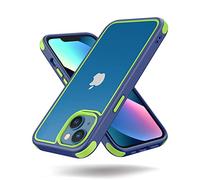 MobNano Coque Compatible avec iPhone 13/14 360 degrés Antichoc Pro Anti-Rayures Transparente PC/TPU Silicone Etui pour iPhone 13/14 - Bleu/Vert