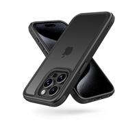 MobNano Coque Compatible avec iPhone 15 Pro Max 360 degrés Antichoc Pro Anti-Rayures Transparente PC/TPU Silicone Etui pour iPhone 15 Pro Max - Noir