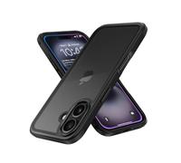 MobNano Coque Compatible avec iPhone 16 360 degrés Antichoc Pro Anti-Rayures Transparente PC/TPU Silicone Etui pour iPhone 16 - Noir