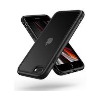 MobNano Coque Compatible avec iPhone SE 2020/2022 5G et iPhone 7/8 360 degrés Antichoc Pro Anti-Rayures Transparente PC/TPU Silicone Etui pour iPhone 7/8/SE2020/SE2022 - Noir