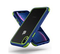 MobNano Coque Compatible avec iPhone XR 360 degrés Antichoc Pro Anti-Rayures Transparente PC/TPU Silicone Etui pour iPhone XR Bleu Vert