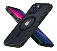 MobNano Coque Magnétique pour iPhone 13/iPhone 14, Compatible avec MagSafe, Hybrid Coque pour iPhone 13/14 avec Color, Protection Antichoc Militaire, Housse Anti Rayures - Noir