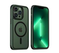 MobNano Coque Magnétique pour iPhone 13 Pro, Compatible avec MagSafe, Hybrid Coque pour iPhone 13 Pro avec Color, Protection Antichoc Militaire, Housse Anti Rayures - Vert/Noir
