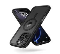 MobNano Coque Magnétique pour iPhone 16 Pro, Compatible avec MagSafe, Hybrid Coque pour iPhone 16 Pro avec Color, Protection Antichoc Militaire, Housse Anti Rayures - Noir