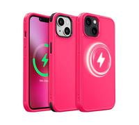 MobNano Coque pour iPhone 13/14, Compatible avec MagSafe, Étui de Protection Antichoc Mat Givré, 2 Styles de Couleur Remplaçables, Housse Anti-Rayures Protection Complète iPhone 13/14 - Rose