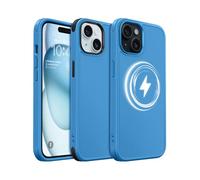 MobNano Coque pour iPhone 15, Compatible avec MagSafe, Étui de Protection Antichoc Mat Givré, 2 Styles de Couleur Remplaçables, Housse Anti-Rayures Protection Complète iPhone 15 - Bleu Marine