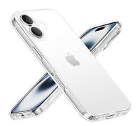 MobNano Coque pour iPhone 16 avec Protection Militaire Antichoc | Coque Fine Protection de Caméra Anti-Jaunissement Anti-Rayures - Transparente