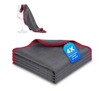 mobumeia Chiffons en Fibre de Carbone, 4X Chiffon Microfibre Serviette sans Trace Absorbant Polissage pour Vitres, Miroirs, Écrans, Vaisselle Cuisine Voiture et Toutes Surfaces Lisses (30 x 30 cm)