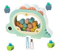 MOBUTOFU 1 Jeu Des Dents Porte-dents Perdues Porte-bébé Support De Stockage Conteneur De Dents Infantiles Coffre à Dents Boîtes Bébé Enfant Mon Premier Sky-blue En Bois