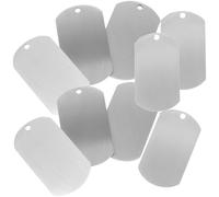 MOBUTOFU 10 Pièces Étiquettes D'identification pour Chien en Acier Inoxydable Argenté, Plaque Métallique Brillante et Délicate, pour Animaux de Compagnie