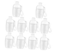 MOBUTOFU 10 pièces Set de Bouteilles Cosmétiques Vides avec Crochet Portable Rechargeables et Réutilisables pour Voyage et Stockage Écologique des Liquides de Toilette