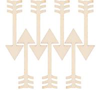 MOBUTOFU 100 Pièces Flèches en Bois 40mm Artisanat du Bois Inachevé pour Peinture et Écriture Activités Créatives