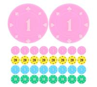 MOBUTOFU 100 Pièces Jetons de Points de Récompense de Jeu Ronds | Couleurs Vives, Impression Nette, Bords Lisses, Empilables, pour Hôtes de Jeu, Tables de Roulette