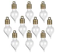 MOBUTOFU 10pcs Bouteilles à Souhaits en Verre Soufflé Bouchon en Alliage et Caoutchouc, Artisanat Pur, Décorations Multifonctionnelles pour Maison et Présents