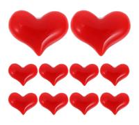 MOBUTOFU 10pcs Épingles de Cœur Rouge en Résine pour Décorer Vestes et Paquet à Dos, Accessoires Romantiques Saint-valentin Hiver Femmes et Hommes