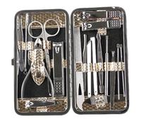 MOBUTOFU 19pièces Kit Manucure Multifonctionnel Coupe-ongles Portable avec Outils Précis pour Soin des Ongles Femme et Homme Usage Professionnel et Domicile