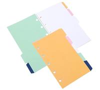 MOBUTOFU 2 Ensembles Séparateurs de Classeur en Papier Jaune pour Indexation et Marquage, Onglets de Classification Pratiques pour Présentations et Recherches, Lot de Sets de Sets