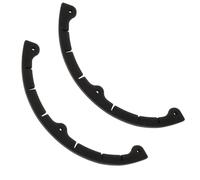 MOBUTOFU 2 Pièces Accessoire pour Snowboard en Caoutchouc Noir Design à Trois Trous, Bande Anti-Collision Résistante aux Chocs pour Débutants en Difficile