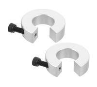 MOBUTOFU 2 Pièces Anneau de Butée pour Rail Linéaire en Alliage D'aluminium Argenté, Design Ouvert avec Collier de Serrage à Vis, Léger Systèmes de Guidage D'axe Cnc