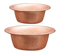 MOBUTOFU 2 Pièces Bol en Cuivre Artisanal pour Offrande Bouddhiste, Coupe D'autel Décorative en Cuivre, Design Multifonction Vintage pour Cérémonie de Prière et Décoration