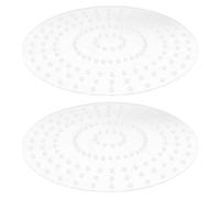 MOBUTOFU 2 Pièces Cadre Circulaire avec Trous Pré-percés Résistant la Déformation Taille 25x25 Cm en Acrylique Transparent pour Couronne de pour Décoration Festive et Loisirs Créatifs