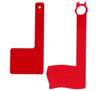 MOBUTOFU 2 Pièces Drapeau de Boîte aux Lettres Rouge en Acrylique, Petit Rotatif, Accessoire Extérieur pour Boîte aux Lettres en Métal, Brique, Pierre ou Bois