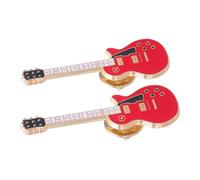 MOBUTOFU 2 Pièces Épingle Guitare Vintage Rouge Accessoire Rétro Polyvalent en Alliage pour Veste ou Vêtements, pour Musicien ou Amateur de Guitare pour Musicien ou Amateur de Guitare