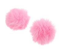 MOBUTOFU 2 Pièces Housses de Microphone en Fausse Fourrure Rose, Protection Anti-éclaboussures, Facile à Enfiler et Retirer, Accessoire Pratique pour Microphone Ktv