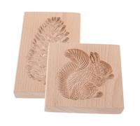 MOBUTOFU 2 Pièces Moule à Biscuits Sculpté Écureuil et Pomme de Pin 3d | Motifs Gaufrés Naturels, Réutilisable pour Pâte et Décor, Ateliers la Cuisine, Fêtes de Fin D'année