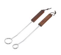 MOBUTOFU 2 Pièces Outil de Nettoyage de Volaille à Manche Bois | Deux Grattoirs de Tailles Différentes, Extraction Précise des Poumons, Corde Intégrée, sans Alimentation, pour Dindes