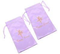 MOBUTOFU 2 Pièces Paquet à Main pour Ballerines en Polyester Cordon de Serrage Élégant, Capacité Moyenne, Protège Chaussures de Danse pour Filles et Femmes en Voyage ou Spectacle