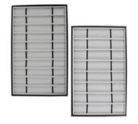 MOBUTOFU 2 pièces Plateau de Rangement pour Montres avec Compartiments Présentation et Soin des Bracelets Montre Support Pratique Matériau Sûr pour Organiser et Exposer