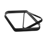 MOBUTOFU 2 Pièces Triangle de Billard et Cadre Rhombique en Plastique Noir | Lot Double, Ouverture Précise et Structure Épaisse, pour Boules Standard et Table de Jeu