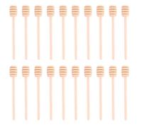 MOBUTOFU 20 Pièces Bâtonnet de Miel en Bois, Tige Mélangeuse | Bois Lavable, Prise en Main Facile, Dose Précise, pour Café, Thé et Lait