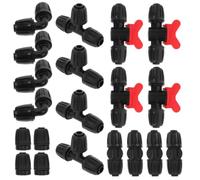 MOBUTOFU 20 Pièces Kit de Raccords PE 16 pour Irrigation Goutte à Noir | Connexion Étanche, Pose Simple, Usage Fiable, pour Arrosage en Jardinage et Agriculture