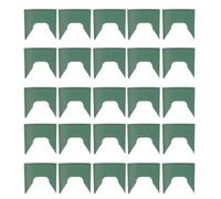 MOBUTOFU 25 Pièces Anneau de Bordure de Jardin Rond en Plastique Vert | Bord Arrondi Lisse, Supporte le Passage à Pied, pour Plants Extérieurs et Potagers Scolaires