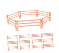 MOBUTOFU 25 pièces Miniature Garden Fences Micro Landscape Decor Mini Plastic Fences for DIY Miniature Farm Scene Beige Model Border for Small Garden and Flowerpot Ornament