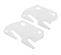 MOBUTOFU 2pcs Accessoires pour Rails de Lit en Fer Argenté, Surface Lisse et Robuste, Plaque de Fixation pour Barrières de Lit en Bois