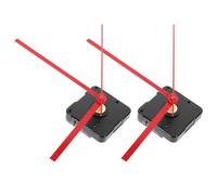 MOBUTOFU 2pcs Mécanismes D'horlogerie Silencieux en Plastique Rouge pour Réparation et Remplacement, Adaptés pour Fabrication D'horloge DIY Aiguilles des Heures
