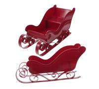 MOBUTOFU 2pièces Décoration De Traîneau De Noël Rouge Plat à Bonbons Multifonctionnel pour Décor De Table Festif Ornement De Noël Élégant pour Fêtes Et Réunions Familiales