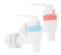 MOBUTOFU 2pièces Robinet Distributeur Eau Plastique Robinetterie pour Fontaine Carrée Installation Facile Usage Domestique Coloris Rouge et Bleu