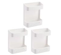 MOBUTOFU 3 Pièces Étagère de Rangement Murale Auto-adhésive en Abs pour Télécommande et Téléphone, Design Multifonctionnel Structure Rationnelle, pour Usage Domestique