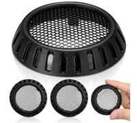 MOBUTOFU 3 Pièces Grille Arrière en Nylon pour Sèche-cheveux, Cache D'aération Noir Rond, Assure un Flux D'air, Résistante à L'usure, pour Salon Professionnel et Usage Domestique