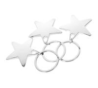 MOBUTOFU 3 pièces Porte-clés Métal Étoile à Branches Argenté Pendentifs Créatifs pour Sac Trousseau et Organisateur Clé et Original