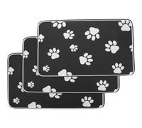MOBUTOFU 3 Pièces Tapis de Repas pour Animaux en Terre de Diatomée, 30x50cm